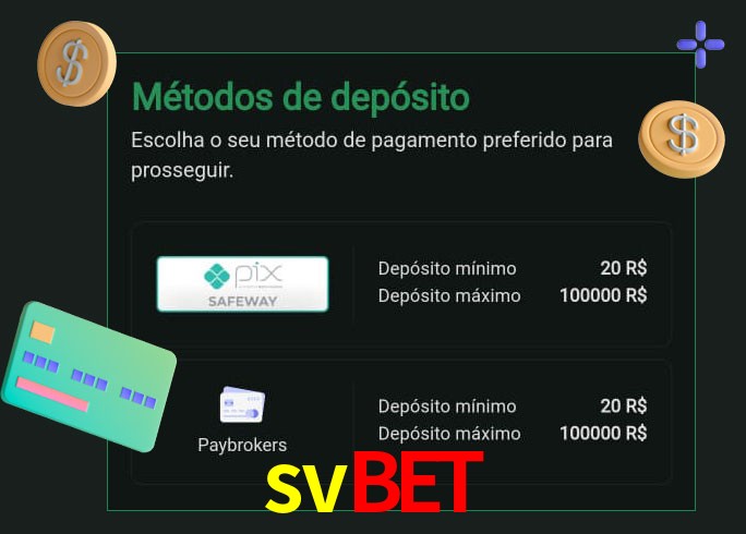 O cassino svbet oferece uma grande variedade de métodos de pagamento